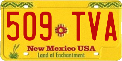 NM license plate 509TVA