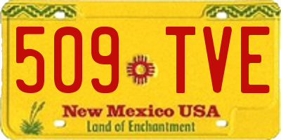 NM license plate 509TVE
