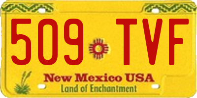 NM license plate 509TVF
