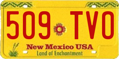 NM license plate 509TVO