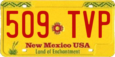 NM license plate 509TVP