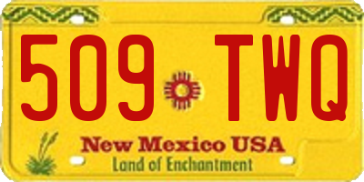 NM license plate 509TWQ