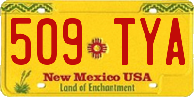NM license plate 509TYA