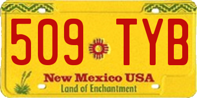 NM license plate 509TYB