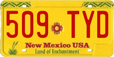 NM license plate 509TYD