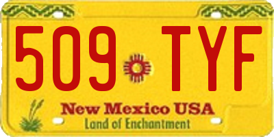 NM license plate 509TYF