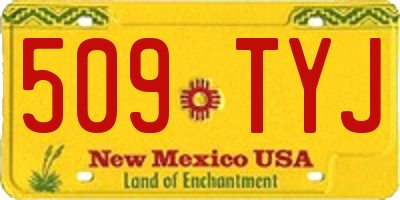 NM license plate 509TYJ