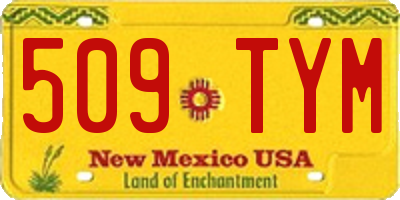 NM license plate 509TYM