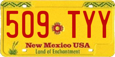 NM license plate 509TYY