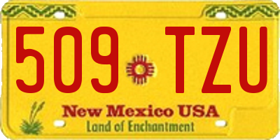 NM license plate 509TZU