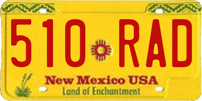 NM license plate 510RAD