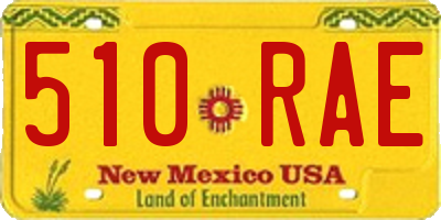 NM license plate 510RAE