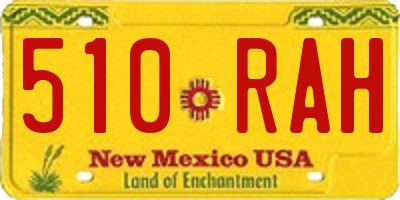 NM license plate 510RAH