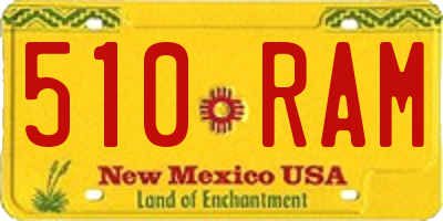 NM license plate 510RAM