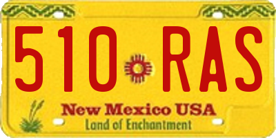 NM license plate 510RAS