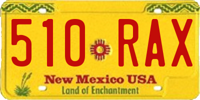 NM license plate 510RAX