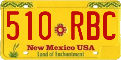 NM license plate 510RBC