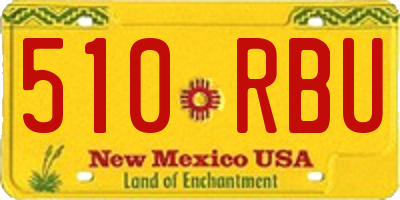 NM license plate 510RBU