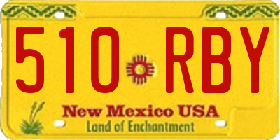 NM license plate 510RBY