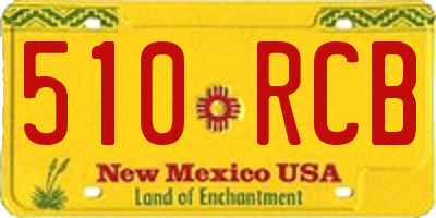 NM license plate 510RCB