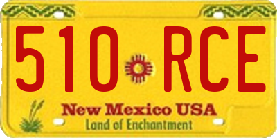 NM license plate 510RCE