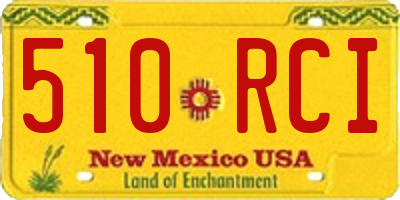 NM license plate 510RCI