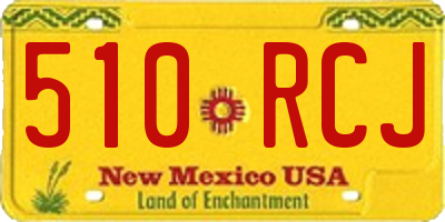 NM license plate 510RCJ