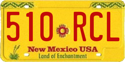 NM license plate 510RCL