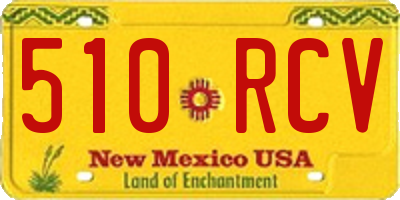 NM license plate 510RCV