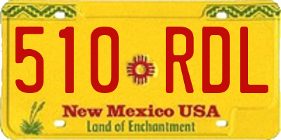 NM license plate 510RDL