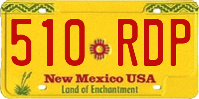 NM license plate 510RDP