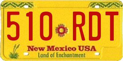 NM license plate 510RDT