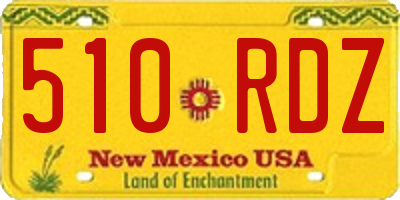 NM license plate 510RDZ