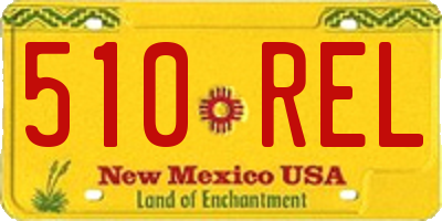 NM license plate 510REL