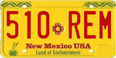 NM license plate 510REM