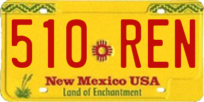 NM license plate 510REN
