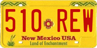 NM license plate 510REW