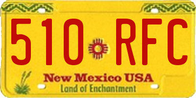NM license plate 510RFC