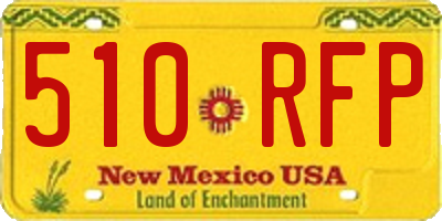 NM license plate 510RFP