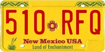 NM license plate 510RFQ