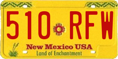NM license plate 510RFW