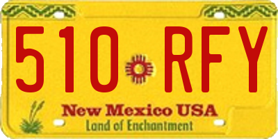 NM license plate 510RFY