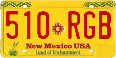 NM license plate 510RGB