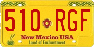 NM license plate 510RGF