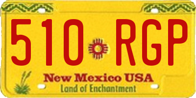 NM license plate 510RGP