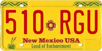 NM license plate 510RGU