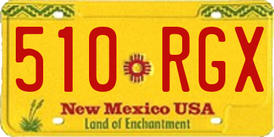 NM license plate 510RGX