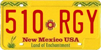 NM license plate 510RGY