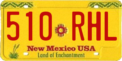 NM license plate 510RHL