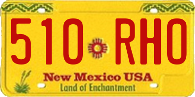 NM license plate 510RHO